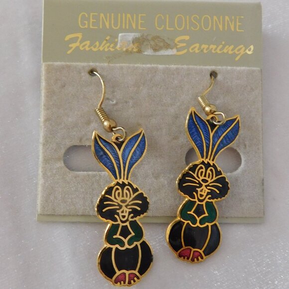 Ladies Genuine Cloisonne Earrings - (pierced) - Picture 2 of 3